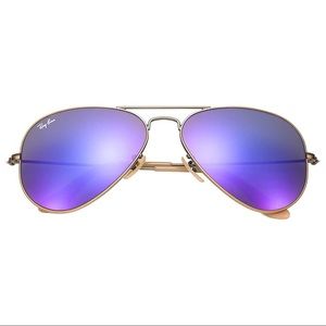 Ray-Bans Aviator Purple Flash Lens
